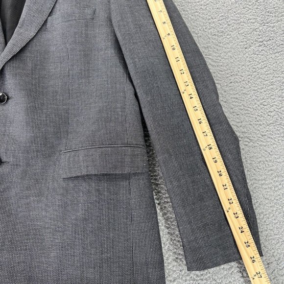 Hugo Boss Mens Wool Linen Blazer‎ 2-Button Sports Coat Jacket 44R BIELLA - Picture 8 of 14